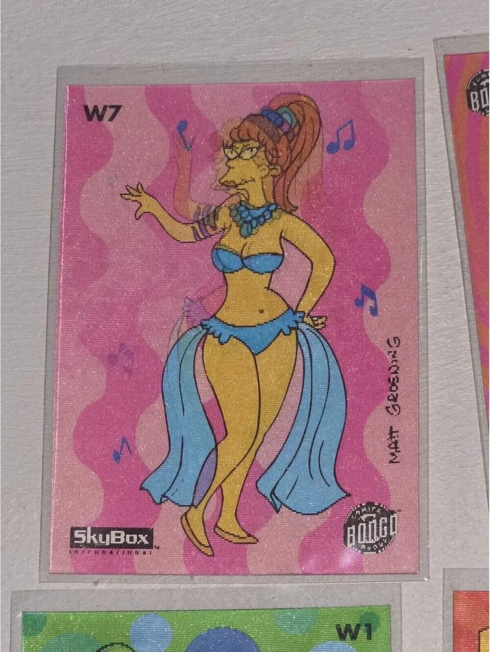 Simpsons Series 2 Wiggle Card Puzzle Near Set Lenticular SkyBox 1994 6 Card Lot
